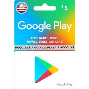 Google Play 5 USD Gift Card for US Account