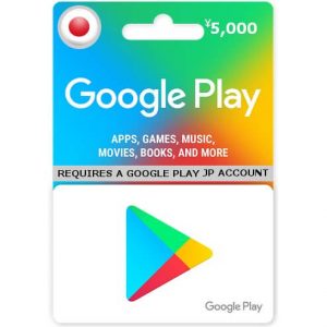 Google Play 5000 Yen Gift Card for Japanese Account